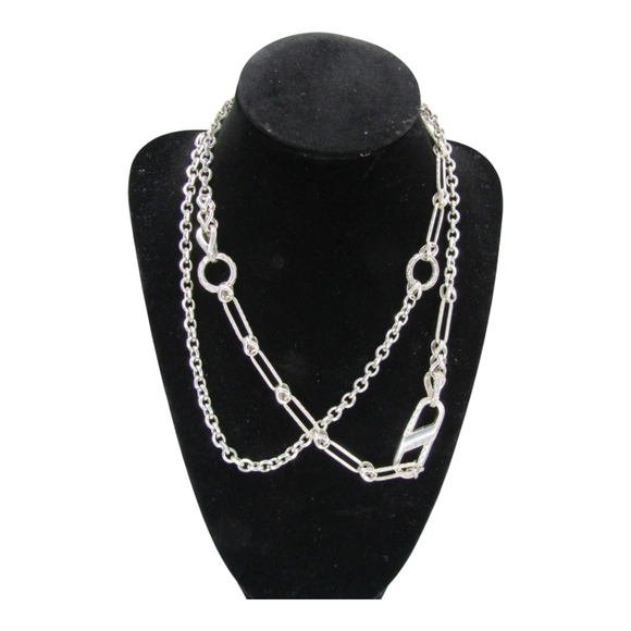 John Hardy 925 Sterling Silver Asli 36" Classic Chain Remix Y Necklace 62g - Picture 1 of 10